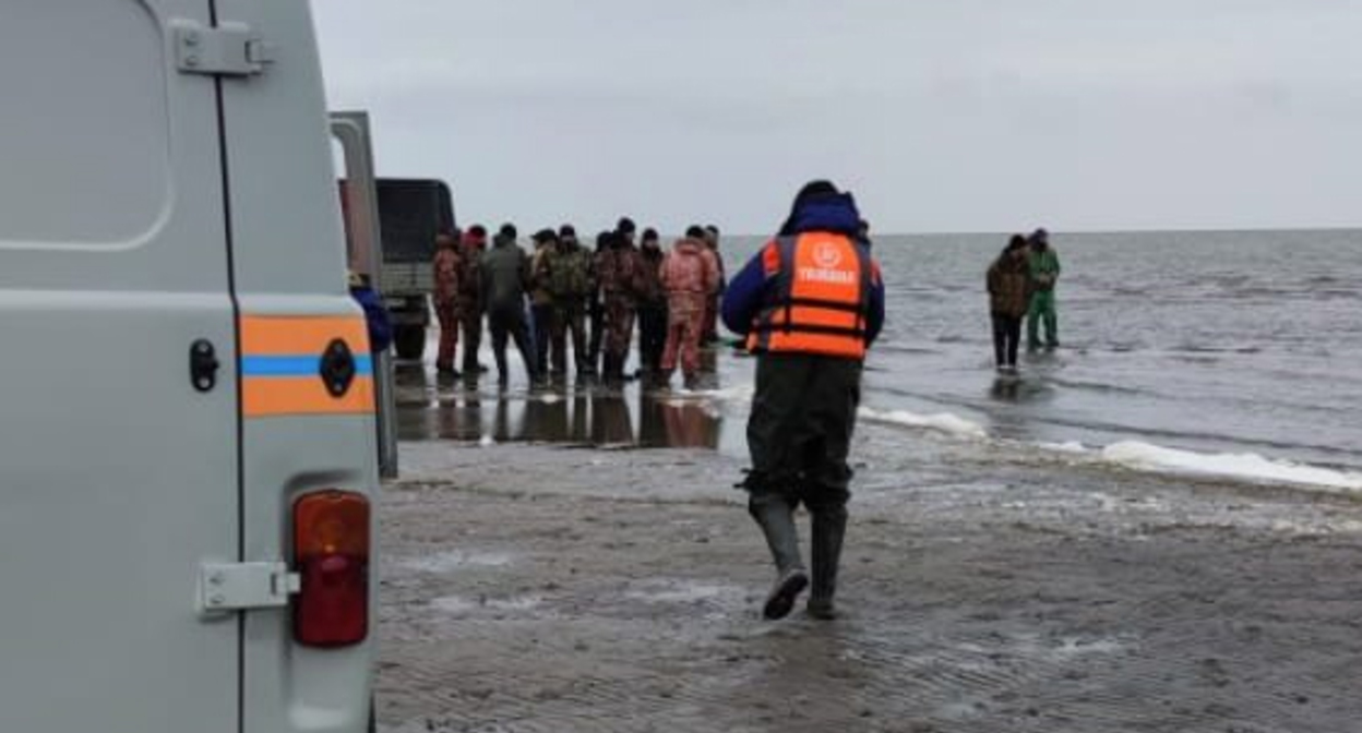 Поиски дагестанского рыбака найдено в Каспийском море. Фото пресс-службы МЧС