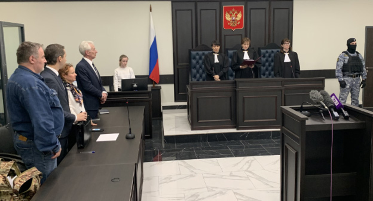Во время заседания суда. 5 апреля 2022 г. Фото корреспондента "Кавказского узла"