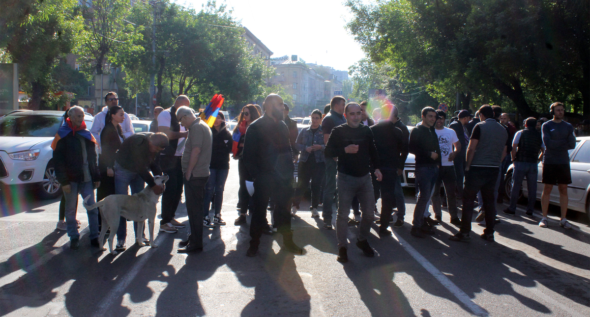 Участники протестной акции в Ереване. Фото Тиграна Петросяна для "Кавказского узла"