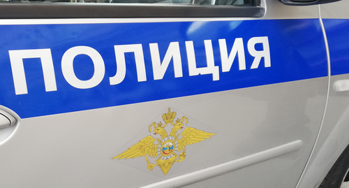 Надпись на автомобили полиции. Фото Нины Тумановой для "Кавказского узла"