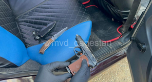 Пистолет, обнаруженный полицейскими у жителя села Сабнова. Фото: пресс-служба МВД Дагестана. https://05.xn--b1aew.xn--p1ai/news/item/31090426/
