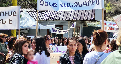 Марш женщин Нагорного Карабаха. 7 апреля 2023 г. Фото Алвард Григорян для "Кавказского узла"