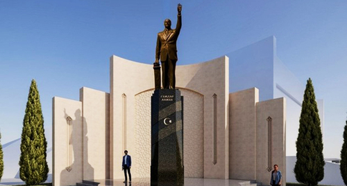 Проект памятника Гейдару Алиеву в Махачкале. Фото: t.me/mkala_news