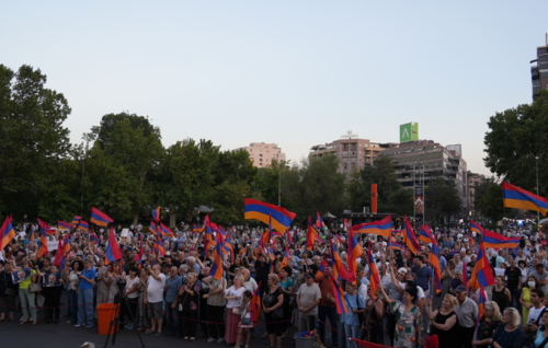 Участники митинга движения "Национально-демократический полюс". Фото от 24.08.23 из Facebook движения (деятельность компании Meta, владеющей Facebook, запрещена в России).