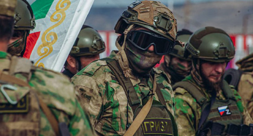 Военнослужащие чеченских подразделений "Ахмат". Фото: "Грозный-Информ" https://grozny-inform.ru