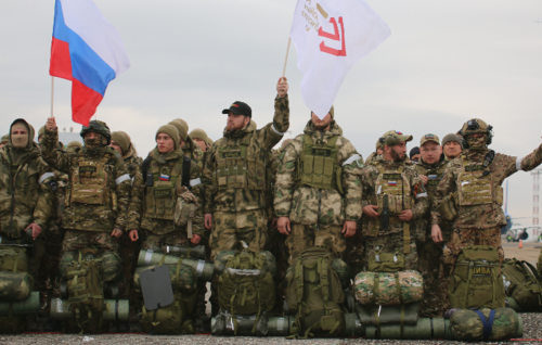 Добровольцы перед отправкой на Украину из Грозного. Фото: "Грозный Информ" https://www.grozny-inform.ru