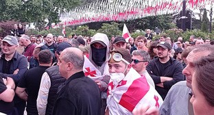Участники акции против закона об иноагентах. Тбилиси, 28 июня 2024 г. Фото Инны Кукуджановой для "Кавказского узла"
