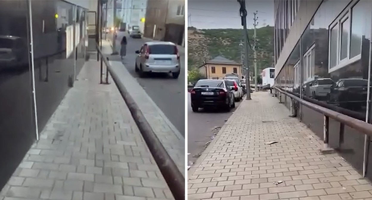 Газопровод на улице Сальмана в Дербенте. Кадры из видео https://vk.com/wall-108870974_832261