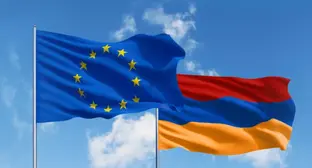 Флаги Армении и ЕС. Фото: Европейский союз в Армении