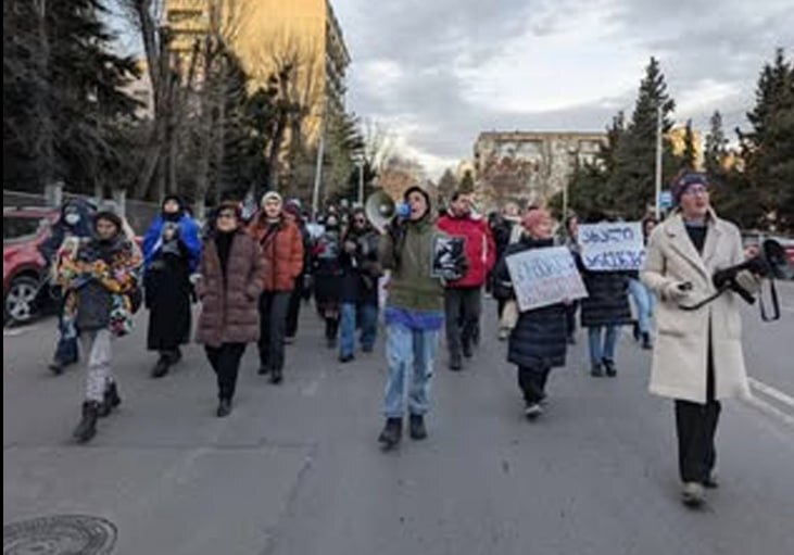 Шествие в Тбилиси. 16 декабря 2024 г. Фото: Телеграм канал Tbilisi Life https://t.me/Tbilisi_life