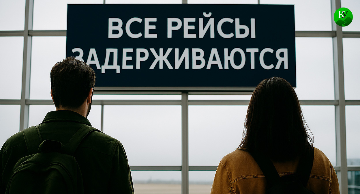 Люди в аэропорту. Иллюстрация создана «Кавказским узлом» с помощью ИИ в программе Copilot Люди в аэропорту. Иллюстрация создана «Кавказским узлом» с помощью ИИ в программе Copilot