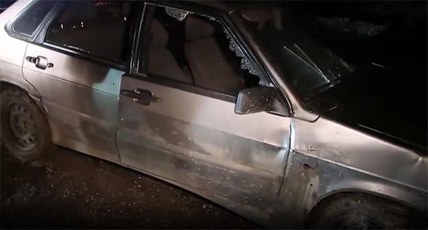 Расстрелянная машина. 28 января 2026 г. Скриншот видео ФСБ России Расстрелянная машина. 28 января 2026 г. Скриншот видео ФСБ России