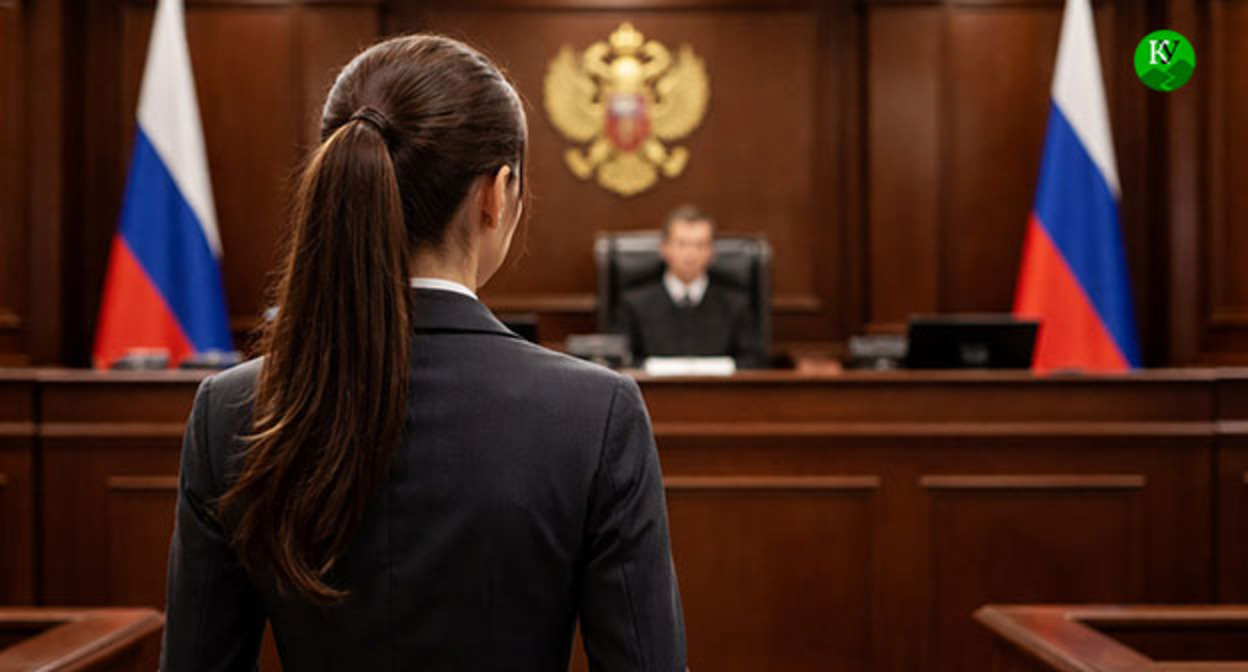Женщина в зале суда. Иллюстрация создана "Кавказским узлом" при помощи ИИ в программе Copilot Женщина в зале суда. Иллюстрация создана "Кавказским узлом" при помощи ИИ в программе Copilot