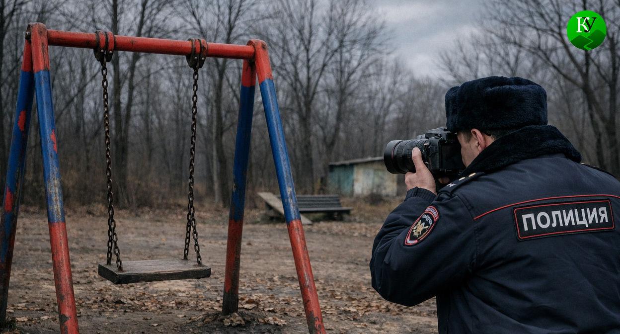 Полицейский фотографирует место инцидента. Иллюстрация создана «Кавказским узлом» с помощью ИИ в программе Copilot Полицейский фотографирует место инцидента. Иллюстрация создана «Кавказским узлом» с помощью ИИ в программе Copilot