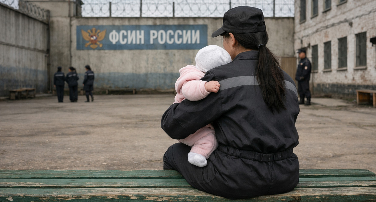 Женщина с ребёнком в колонии. Иллюстрация создана «Кавказским узлом» с помощью ИИ в программе Copilot Женщина с ребёнком в колонии. Иллюстрация создана «Кавказским узлом» с помощью ИИ в программе Copilot