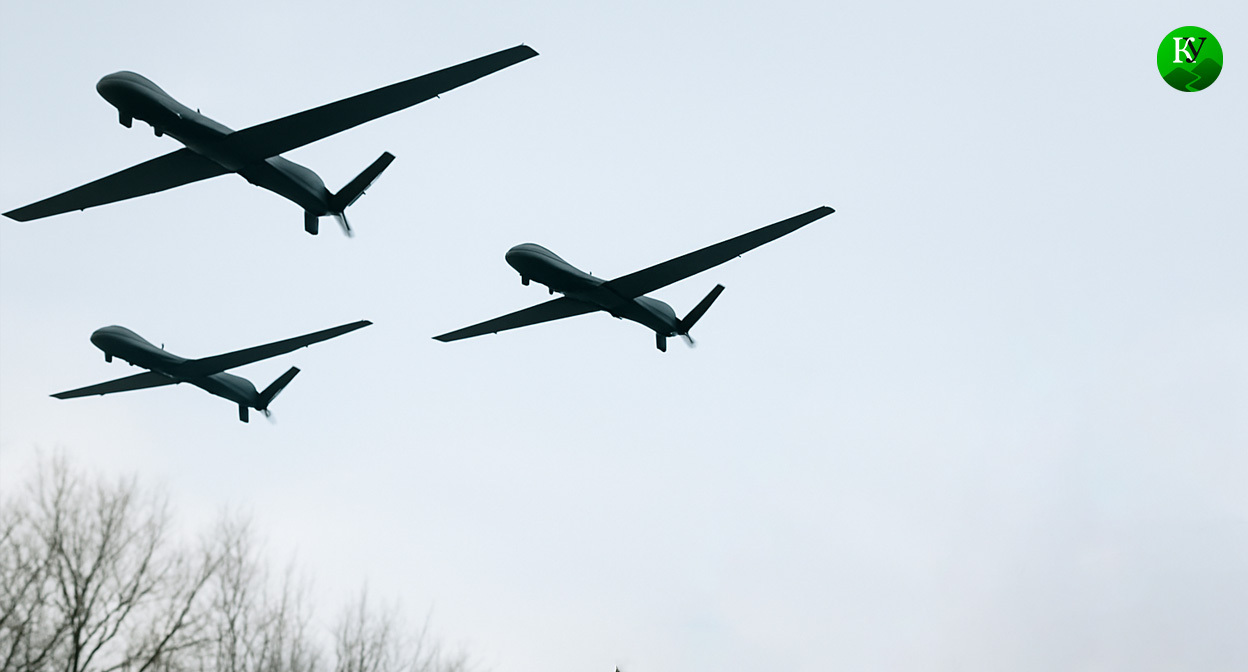 БПЛА в небе. Иллюстрация создана «Кавказским узлом» с помощью ИИ в программе Copilot БПЛА в небе. Иллюстрация создана «Кавказским узлом» с помощью ИИ в программе Copilot