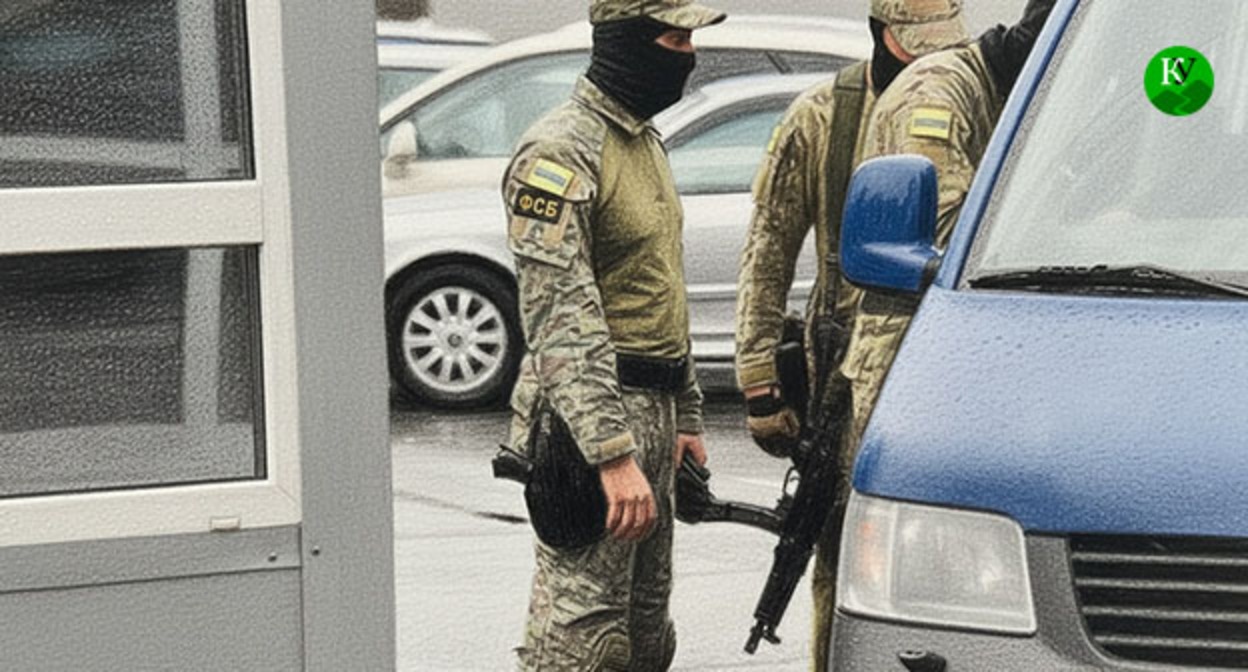 Сотрудники ФСБ. Иллюстрация создана "Кавказским узлом" при помощи ИИ в программе Copilot Сотрудники ФСБ. Иллюстрация создана "Кавказским узлом" при помощи ИИ в программе Copilot