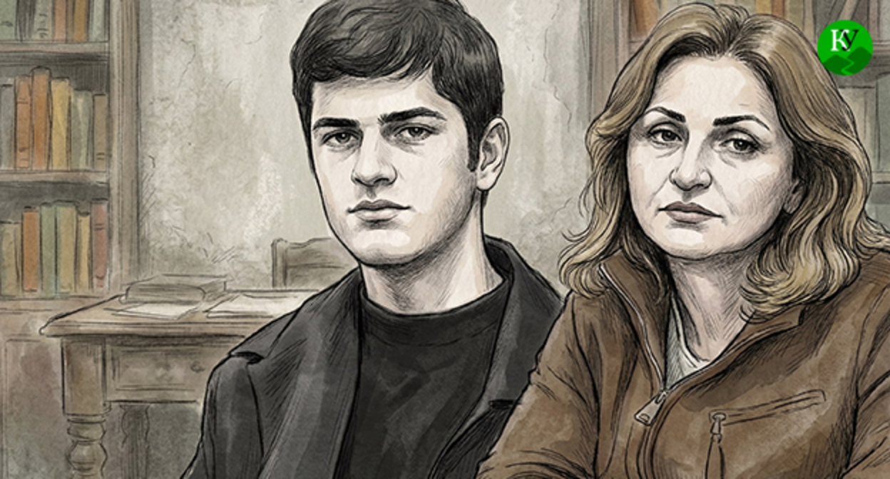 Жительница Сочи и ее сын, выдворенные из Абхазии. Иллюстрация создана "Кавказским узлом" при помощи ИИ в программе Copilot Жительница Сочи и ее сын, выдворенные из Абхазии. Иллюстрация создана "Кавказским узлом" при помощи ИИ в программе Copilot