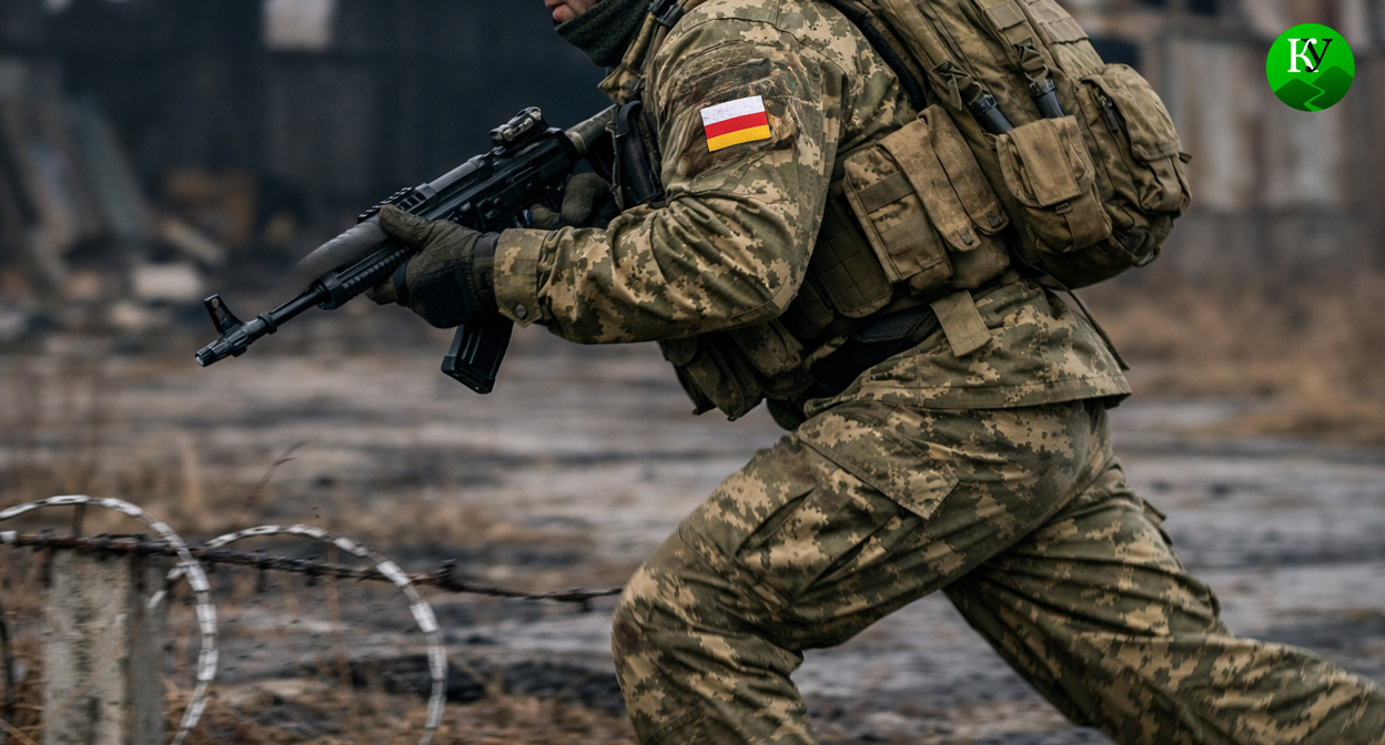 Военный на СВО. Иллюстрация создана «Кавказским узлом» с помощью ИИ в программе Copilot Военный на СВО. Иллюстрация создана «Кавказским узлом» с помощью ИИ в программе Copilot