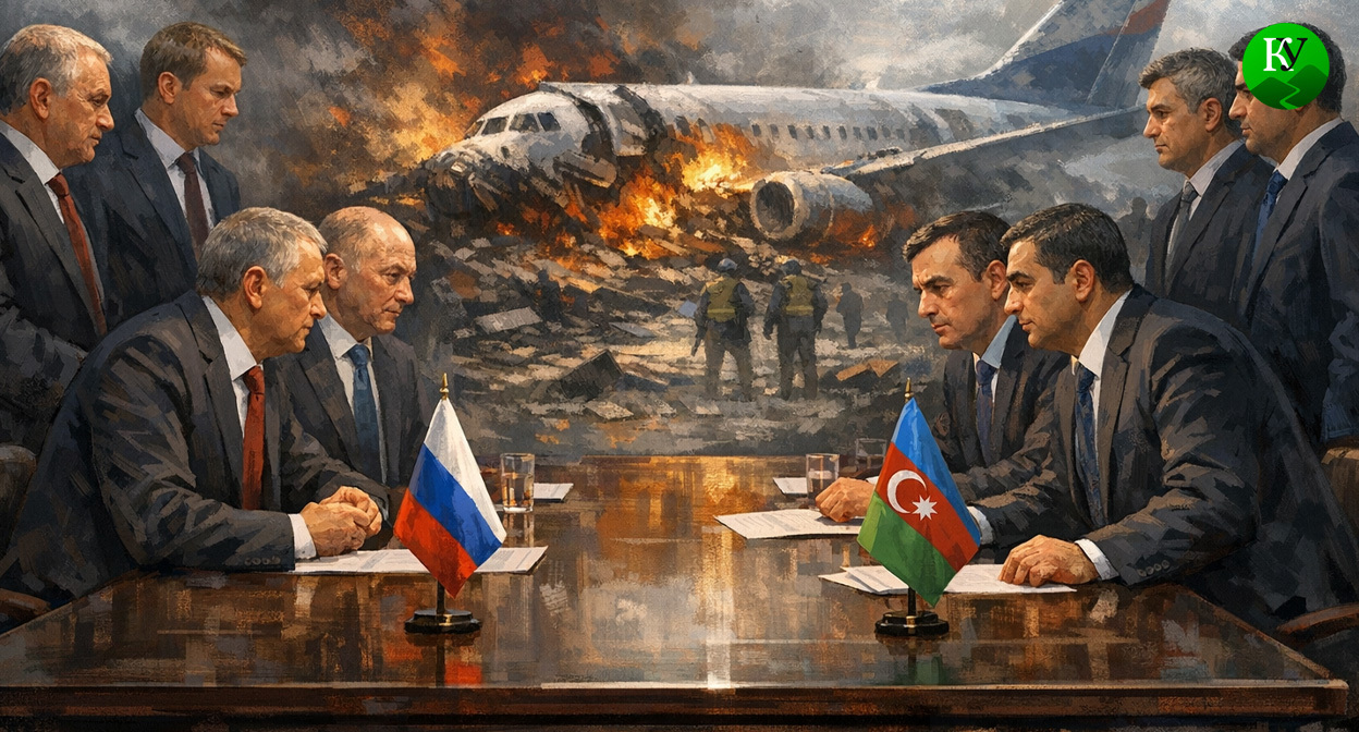 Переговоры об урегулировании последствий катастрофы самолета авиакомпании AZAL. Иллюстрация создана «Кавказским узлом» с помощью ИИ в программе Copilot Переговоры об урегулировании последствий катастрофы самолета авиакомпании AZAL. Иллюстрация создана «Кавказским узлом» с помощью ИИ в программе Copilot