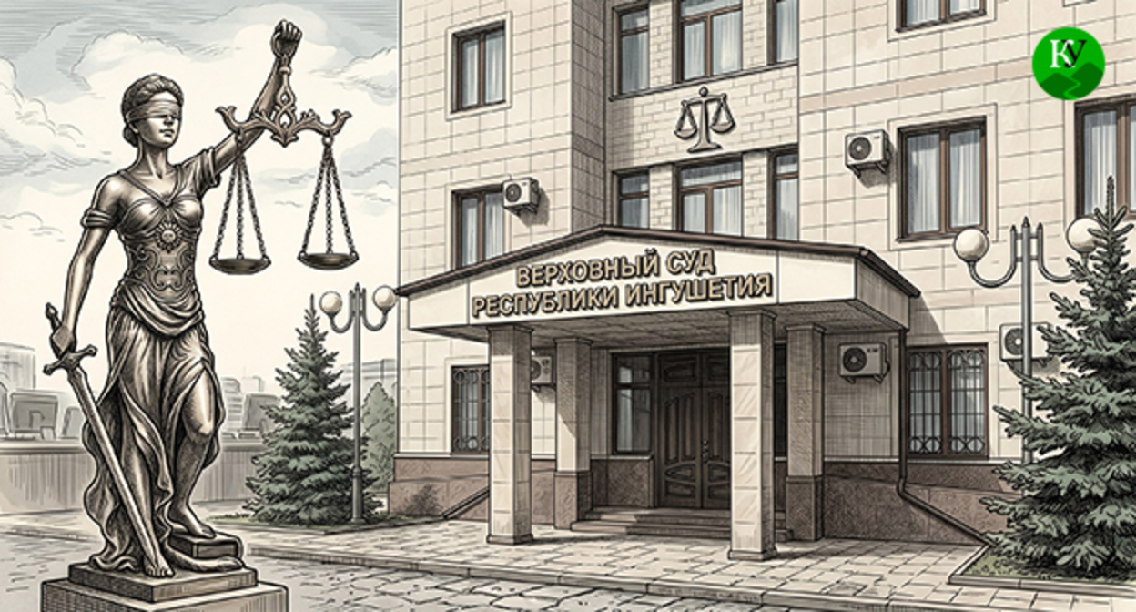 Фемида и Верховный суд Ингушетии. Иллюстрация создана "Кавказским узлом" при помощи ИИ в программе Copilot Фемида и Верховный суд Ингушетии. Иллюстрация создана "Кавказским узлом" при помощи ИИ в программе Copilot