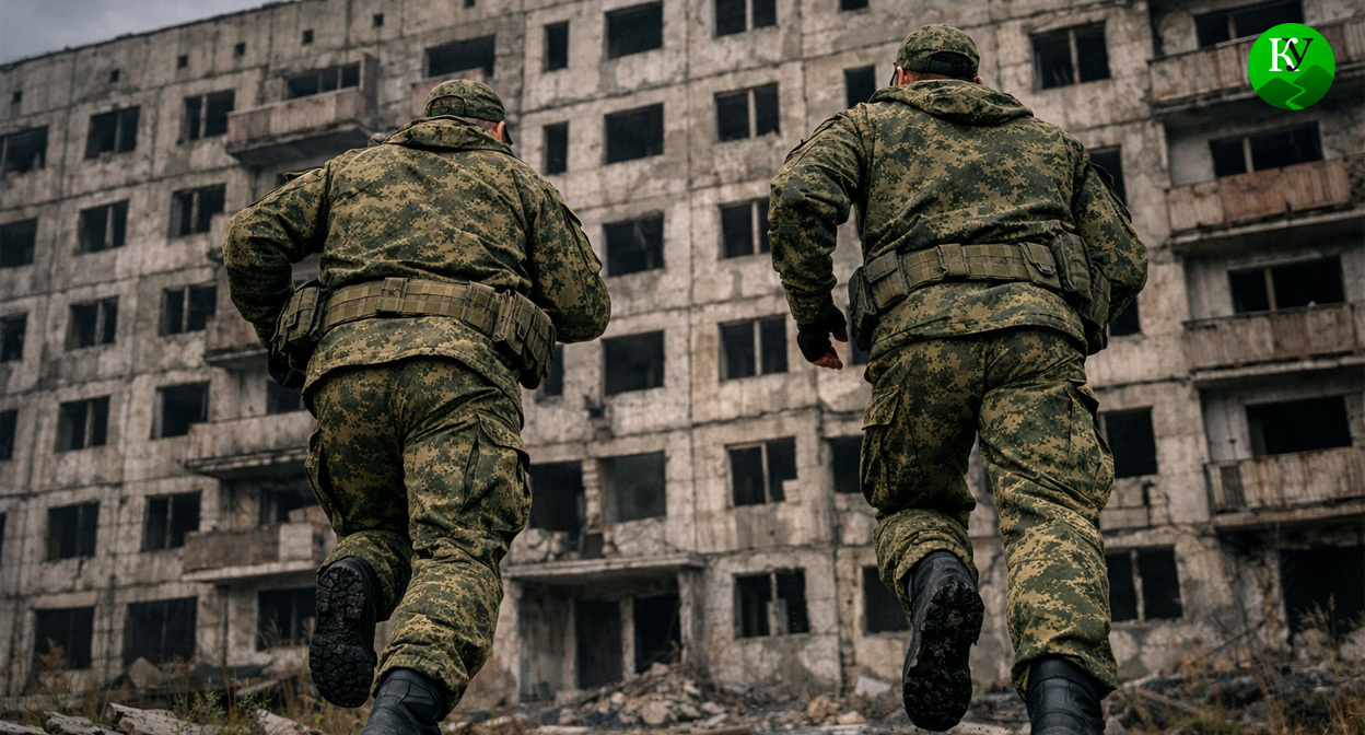 Двое военных на СВО. Иллюстрация создана «Кавказским узлом» с помощью ИИ в программе Copilot Двое военных на СВО. Иллюстрация создана «Кавказским узлом» с помощью ИИ в программе Copilot