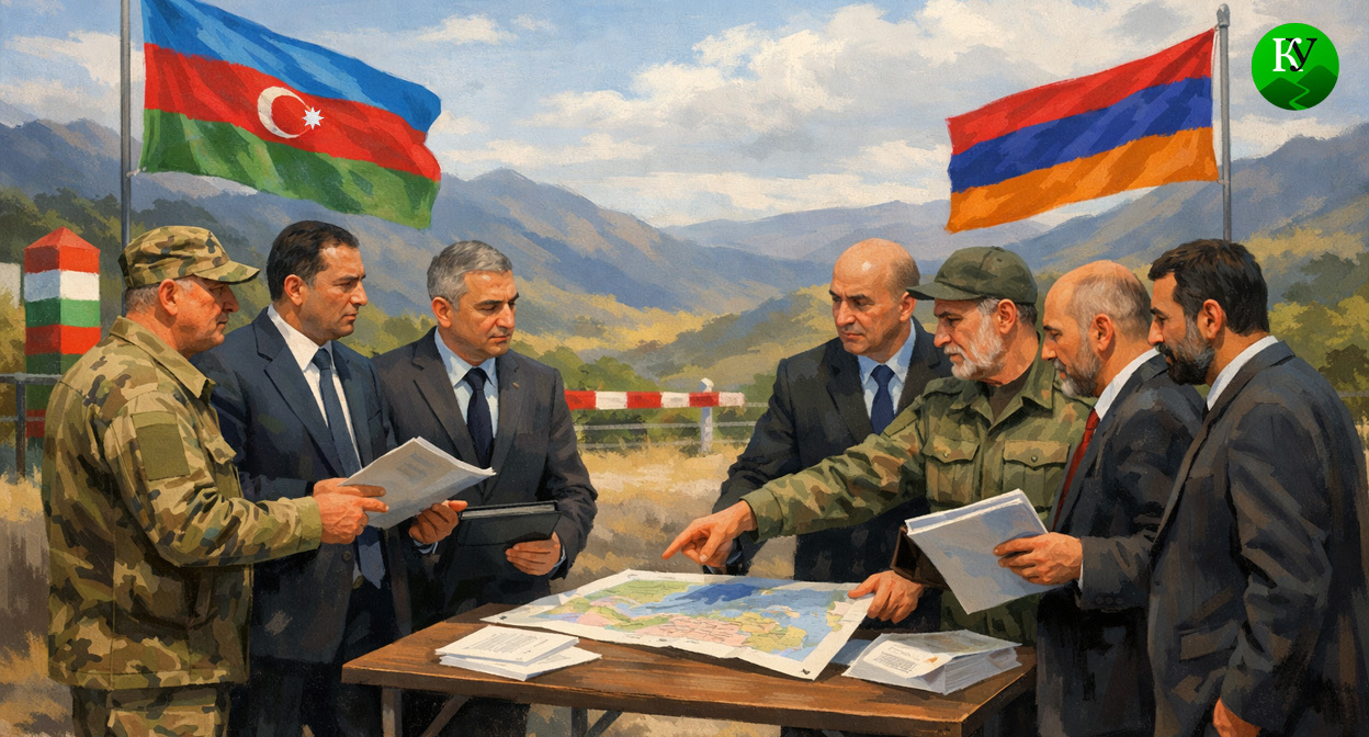 Комиссии по согласованию границ. Иллюстрация создана «Кавказским узлом» с помощью ИИ в программе Copilot Комиссии по согласованию границ. Иллюстрация создана «Кавказским узлом» с помощью ИИ в программе Copilot