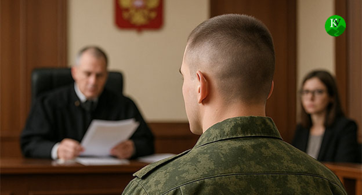 Военнослужащий в зале суда. Иллюстрация "Кавказского узла", созданная в ИИ с помощью программы Copilot Военнослужащий в зале суда. Иллюстрация "Кавказского узла", созданная в ИИ с помощью программы Copilot