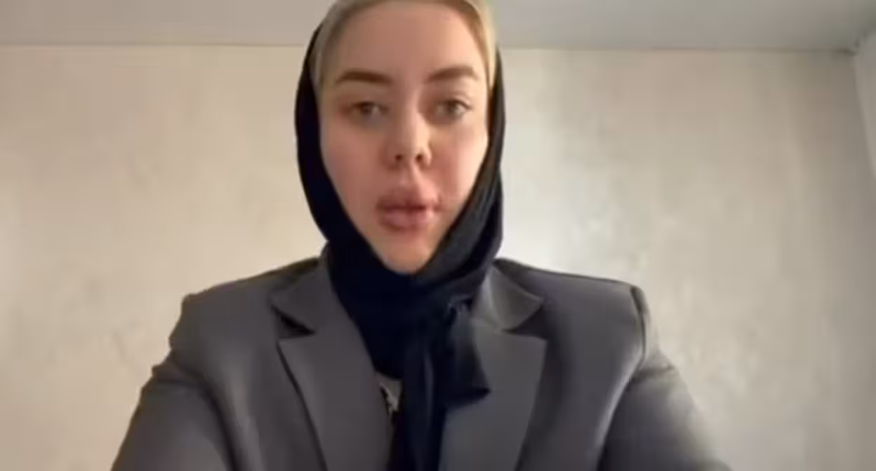 Кадр видеообращения Белкисы Минцаевой к главе СКР https://t.me/bloodysx/54358 Кадр видеообращения Белкисы Минцаевой к главе СКР https://t.me/bloodysx/54358